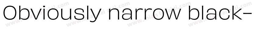 Obviously narrow black字体转换
